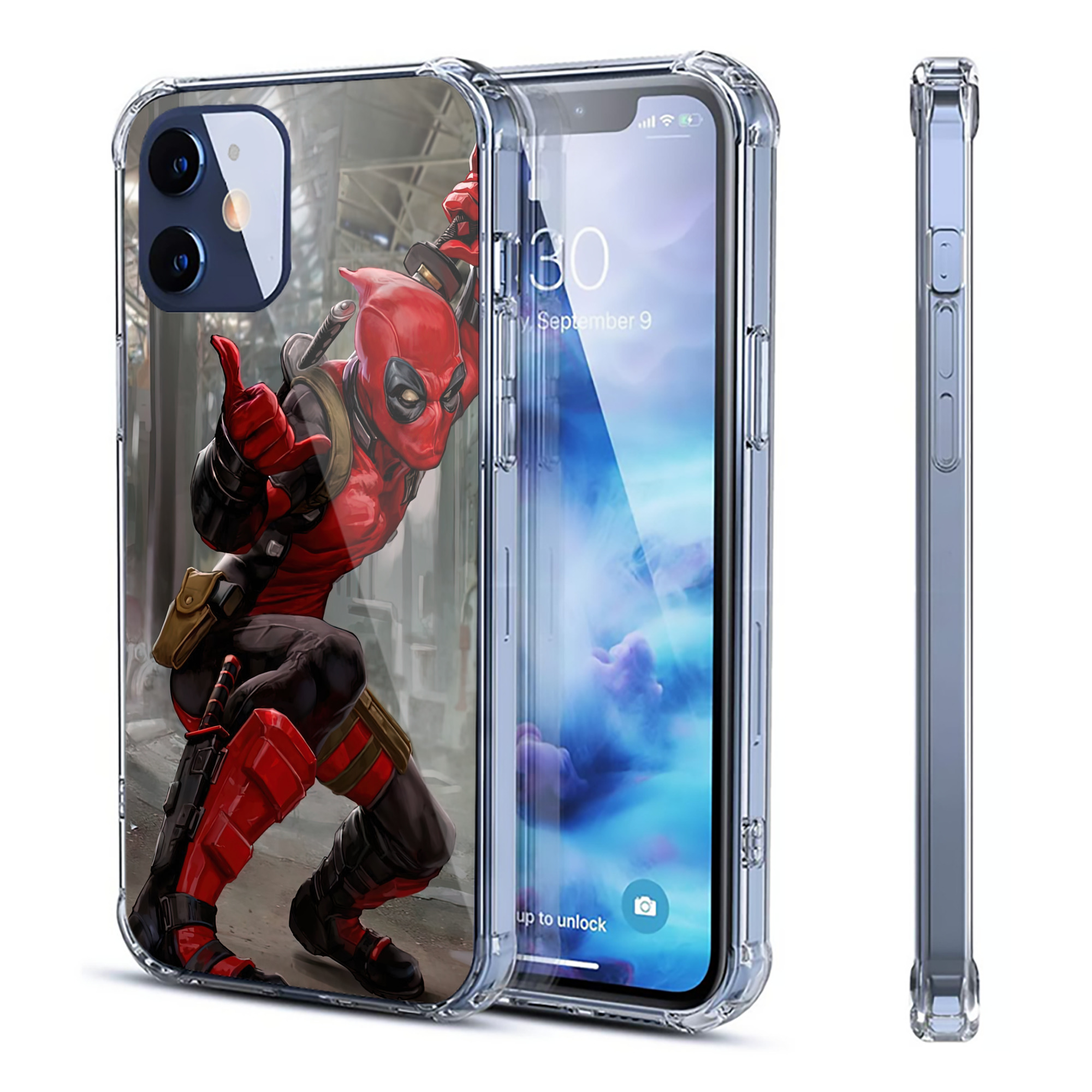 （画像用） Deadpool デッドプール 【iPhone 12シリーズ対応】透明スマホケース（クリアソフトケース）